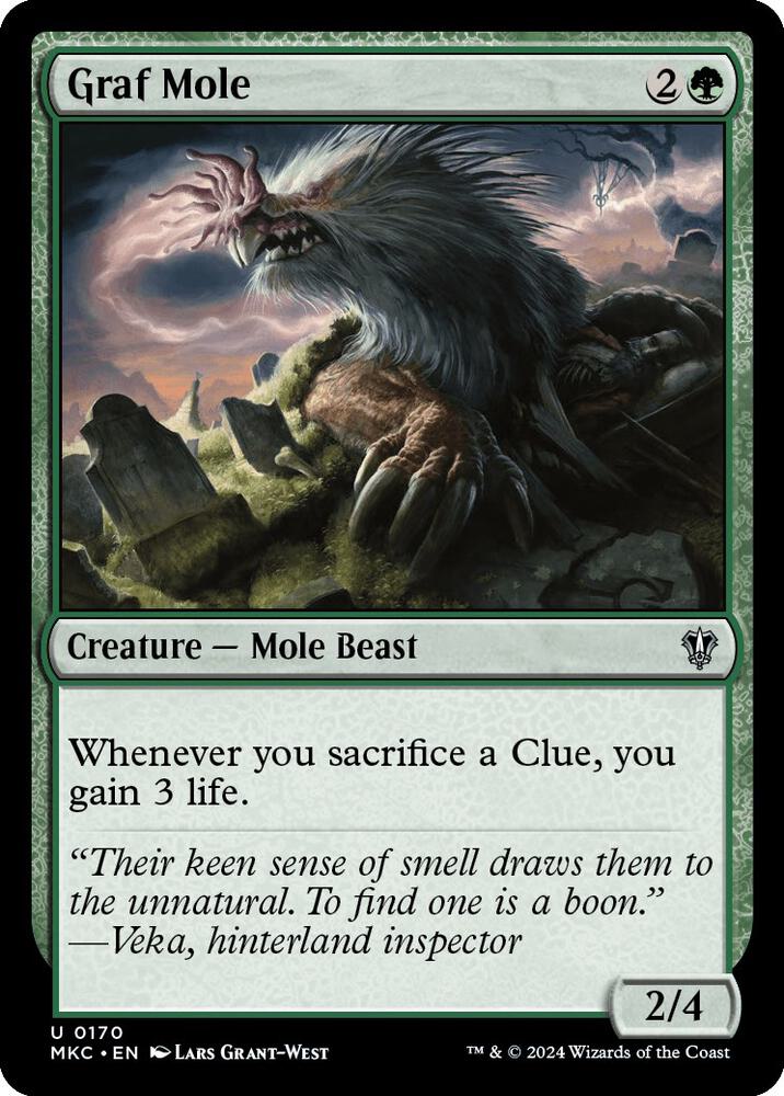 Graf Mole 170 card from Commander: Murders at Karlov Manor