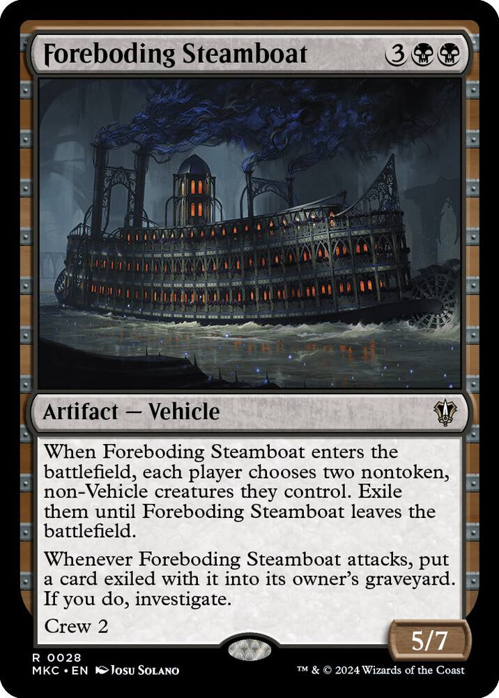 Foreboding Steamboat 28 card from Commander: Murders at Karlov Manor