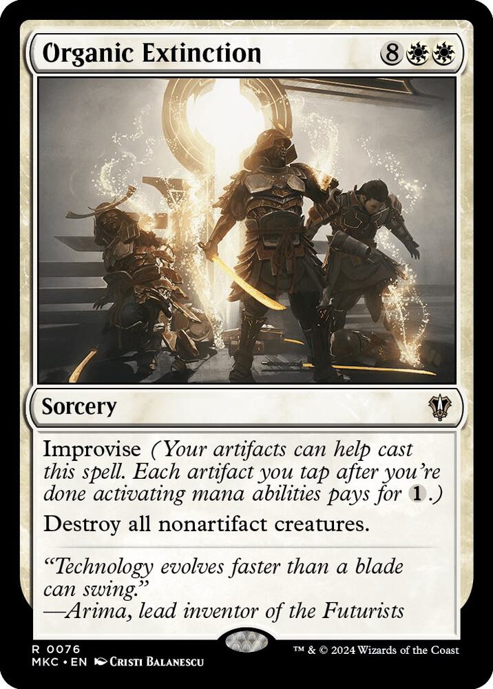 Organic Extinction 76 card from Commander: Murders at Karlov Manor