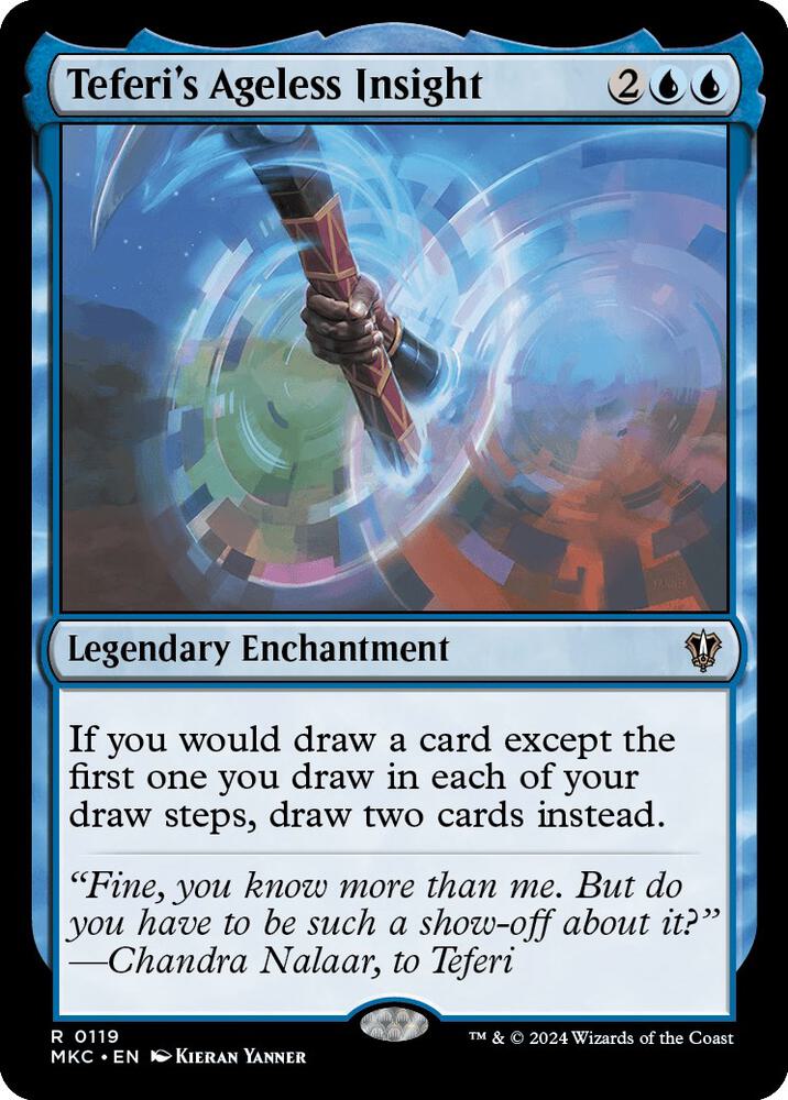 Teferi's Ageless Insight 119 card from Commander: Murders at Karlov Manor