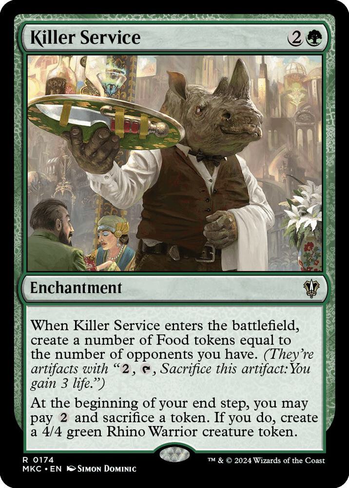 Killer Service 174 card from Commander: Murders at Karlov Manor