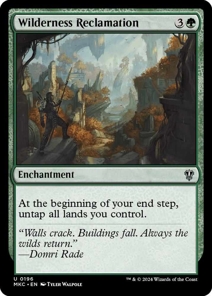 Wilderness Reclamation 196 card from Commander: Murders at Karlov Manor