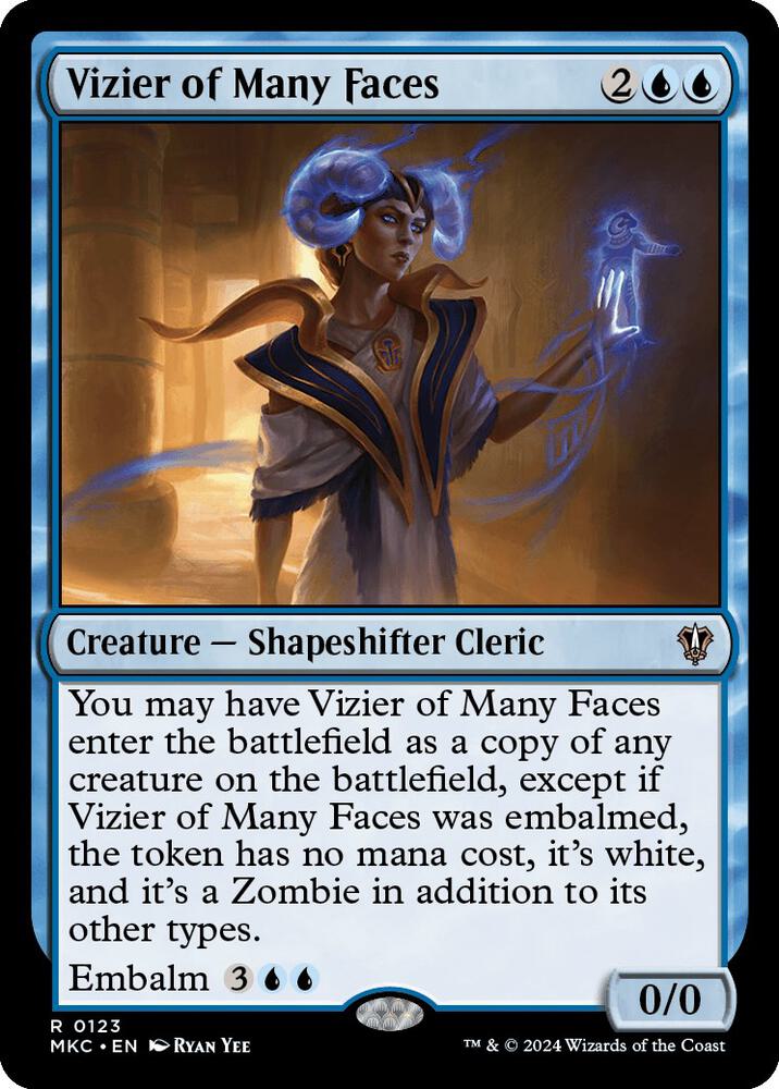 Vizier of Many Faces 123 card from Commander: Murders at Karlov Manor
