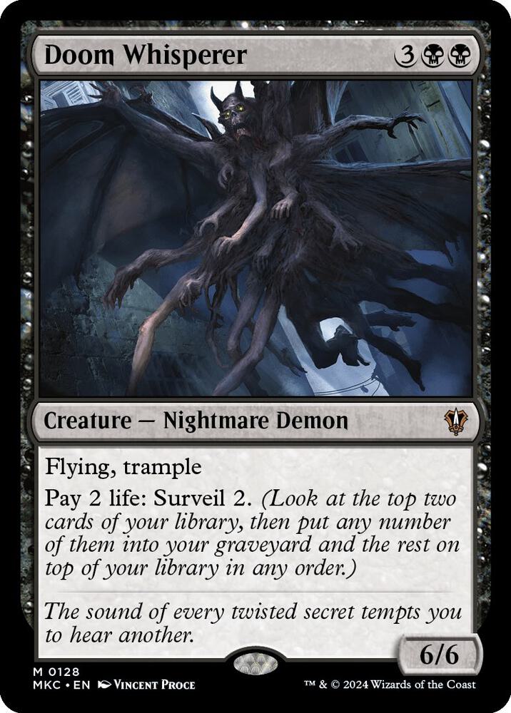 Doom Whisperer 128 card from Commander: Murders at Karlov Manor
