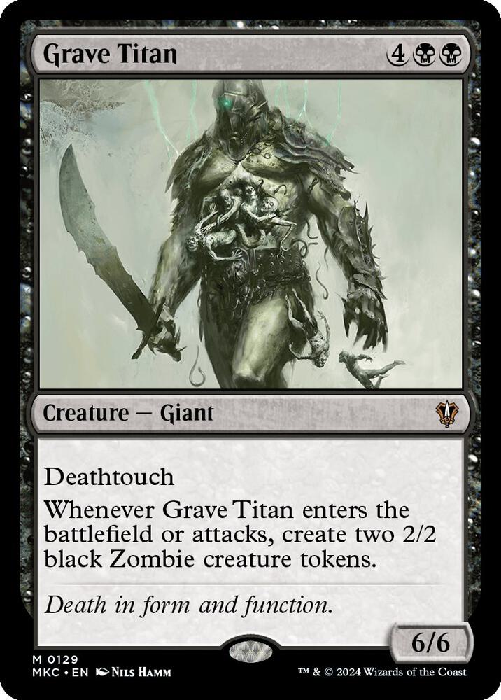 Grave Titan 129 card from Commander: Murders at Karlov Manor