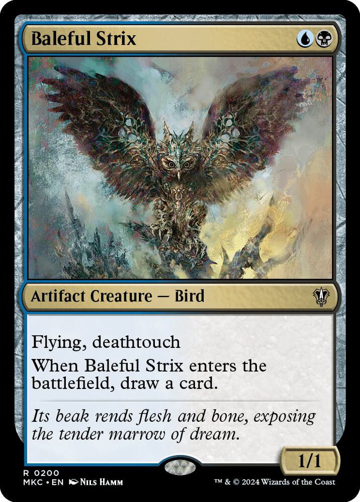 Baleful Strix 200 card from Commander: Murders at Karlov Manor