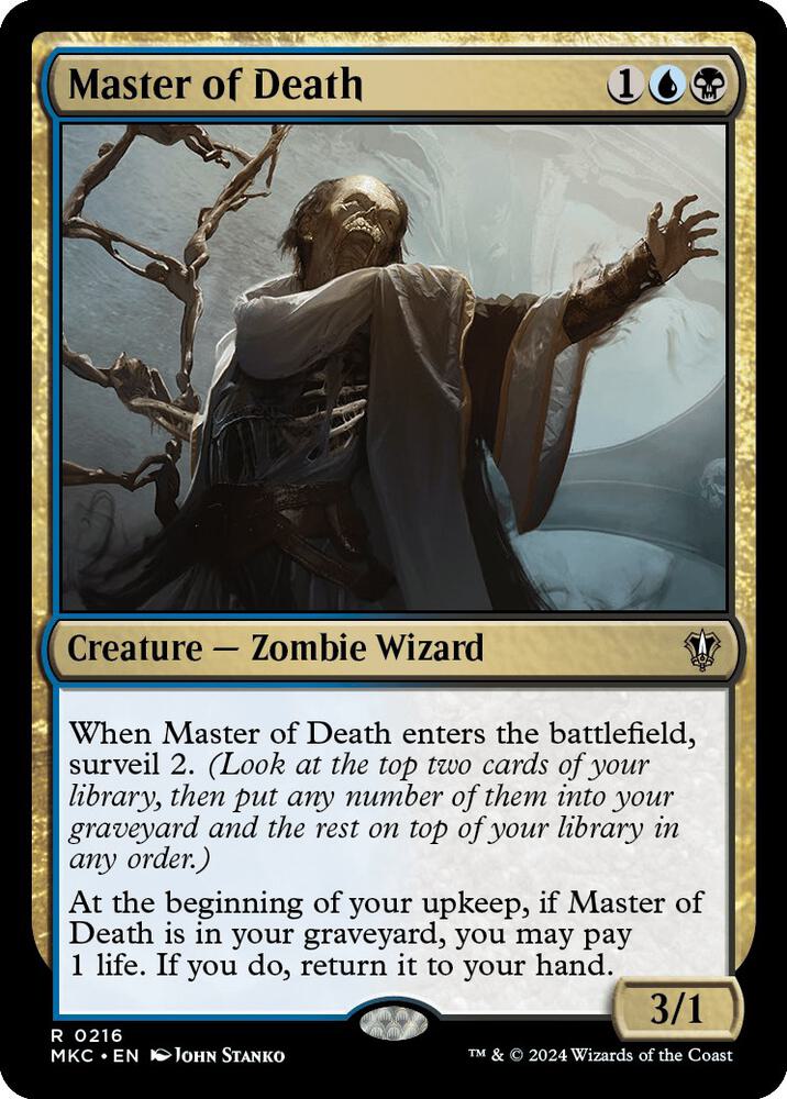 Master of Death 216 card from Commander: Murders at Karlov Manor