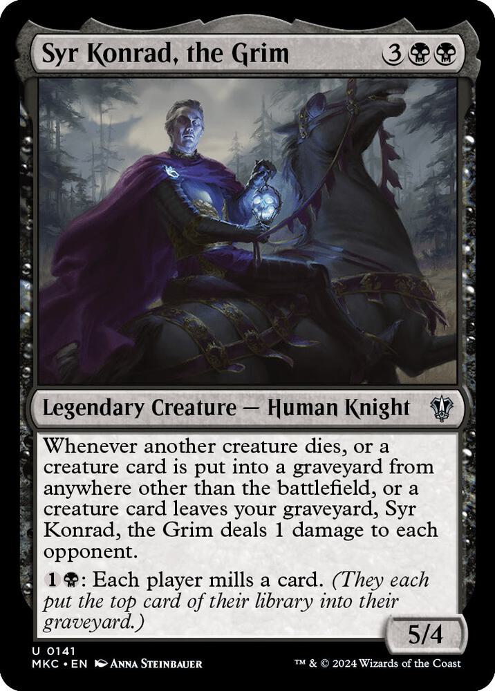 Syr Konrad, the Grim 141 card from Commander: Murders at Karlov Manor