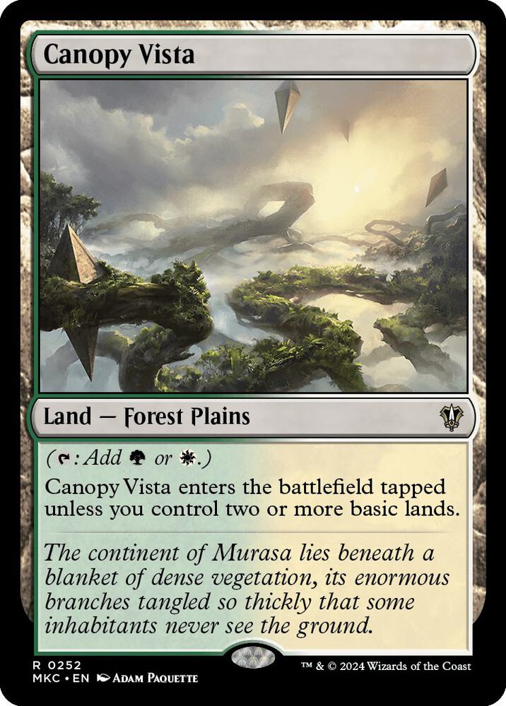 Canopy Vista 252 card from Commander: Murders at Karlov Manor