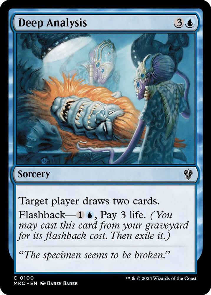 Deep Analysis 100 card from Commander: Murders at Karlov Manor