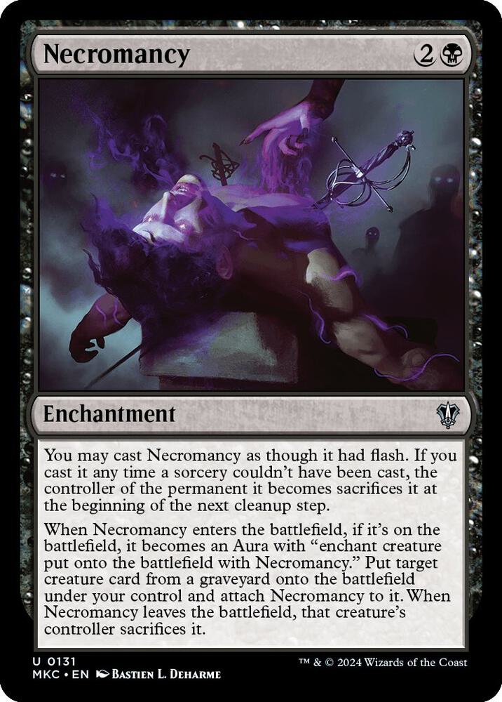 Necromancy 131 card from Commander: Murders at Karlov Manor