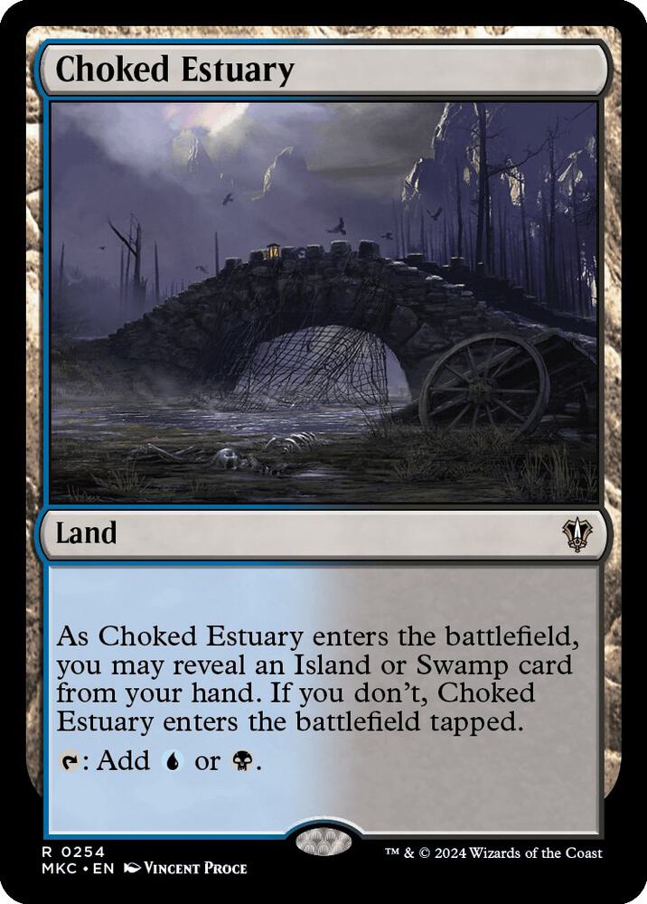 Choked Estuary 254 card from Commander: Murders at Karlov Manor