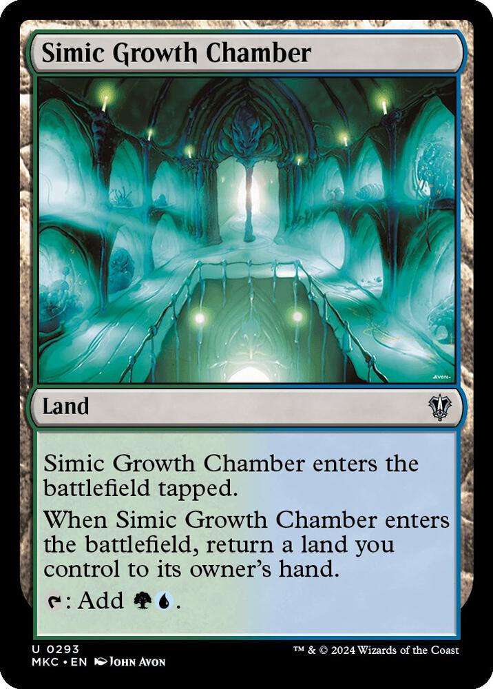 Simic Growth Chamber 293 card from Commander: Murders at Karlov Manor