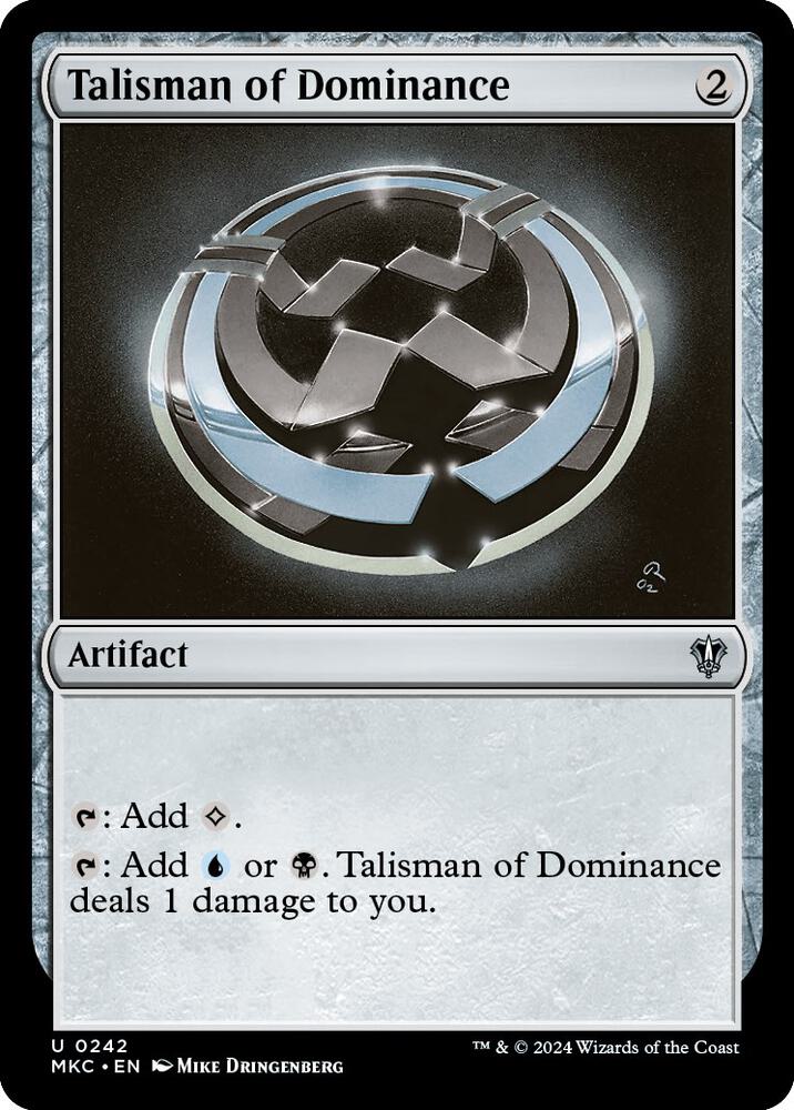Talisman of Dominance 242 card from Commander: Murders at Karlov Manor