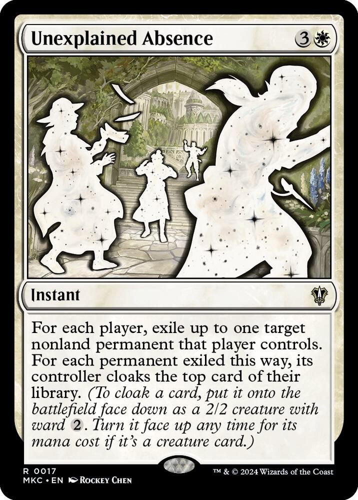 Unexplained Absence 17 card from Commander: Murders at Karlov Manor