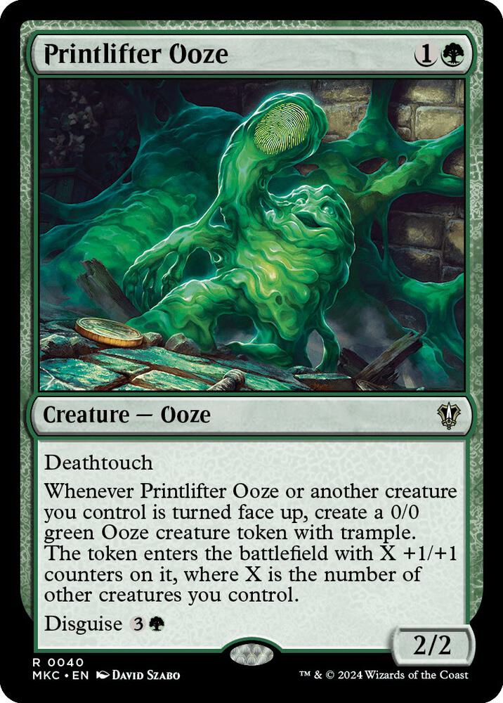 Printlifter Ooze 40 card from Commander: Murders at Karlov Manor