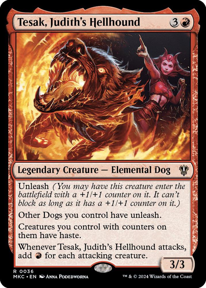 Tesak, Judith's Hellhound 36 card from Commander: Murders at Karlov Manor
