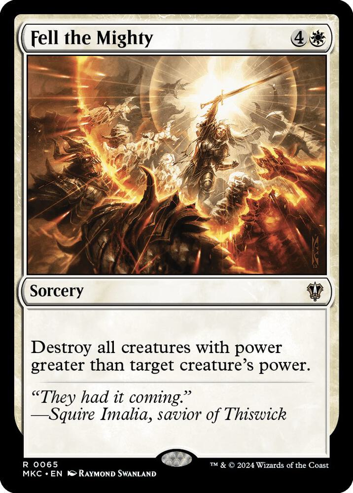 Fell the Mighty 65 card from Commander: Murders at Karlov Manor