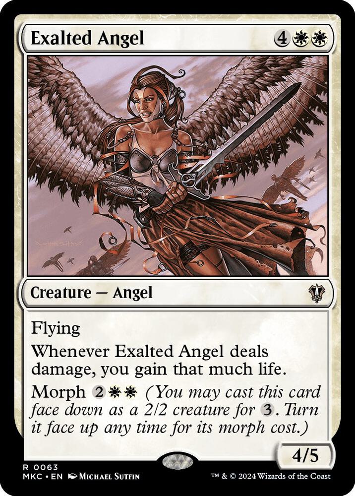 Exalted Angel 63 card from Commander: Murders at Karlov Manor