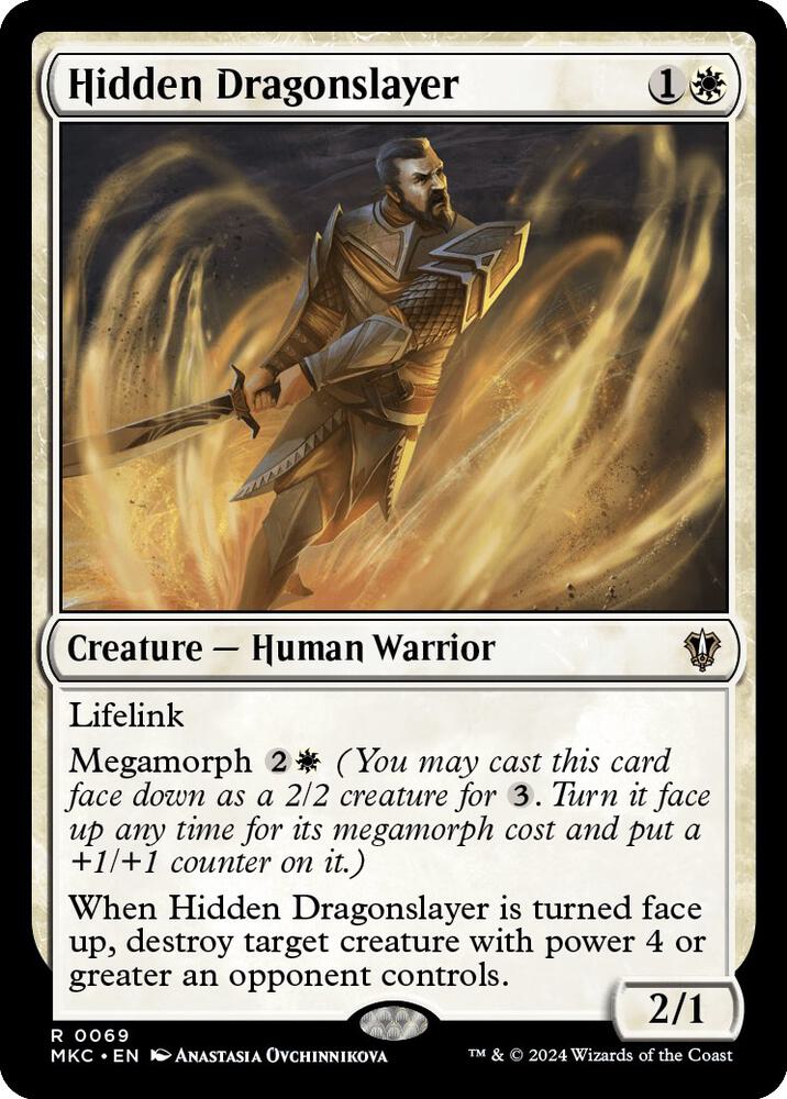 Hidden Dragonslayer 69 card from Commander: Murders at Karlov Manor