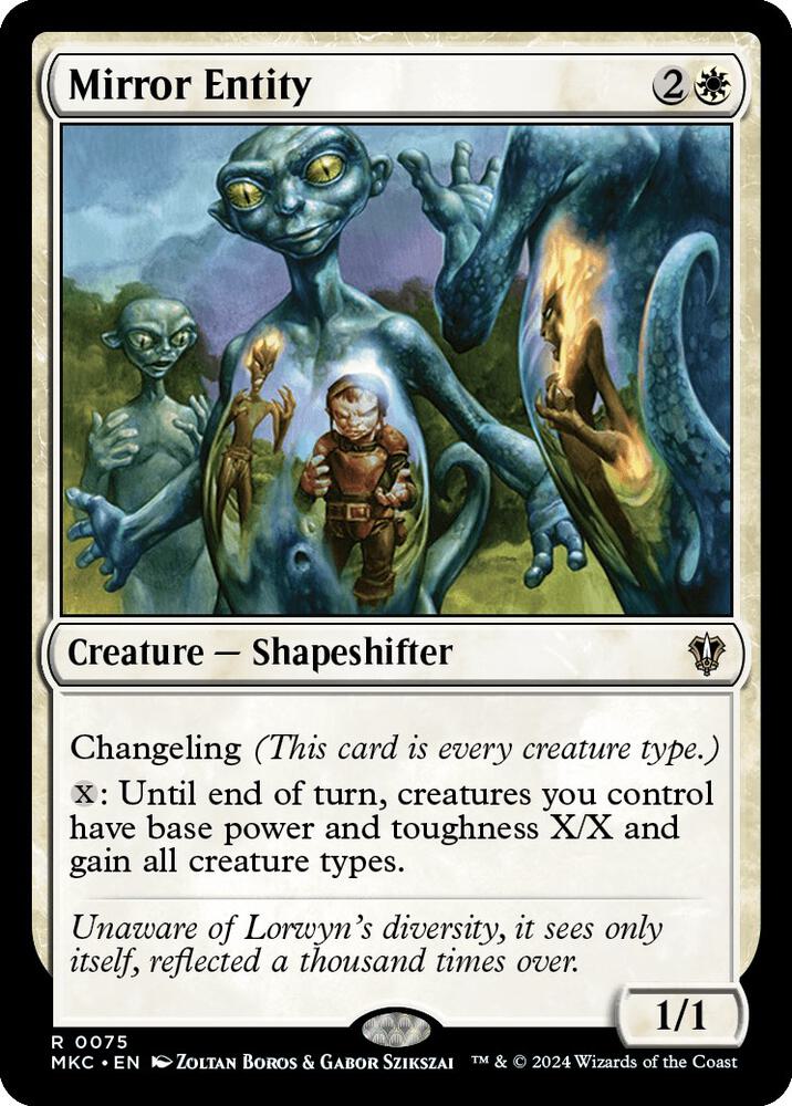 Mirror Entity 75 card from Commander: Murders at Karlov Manor