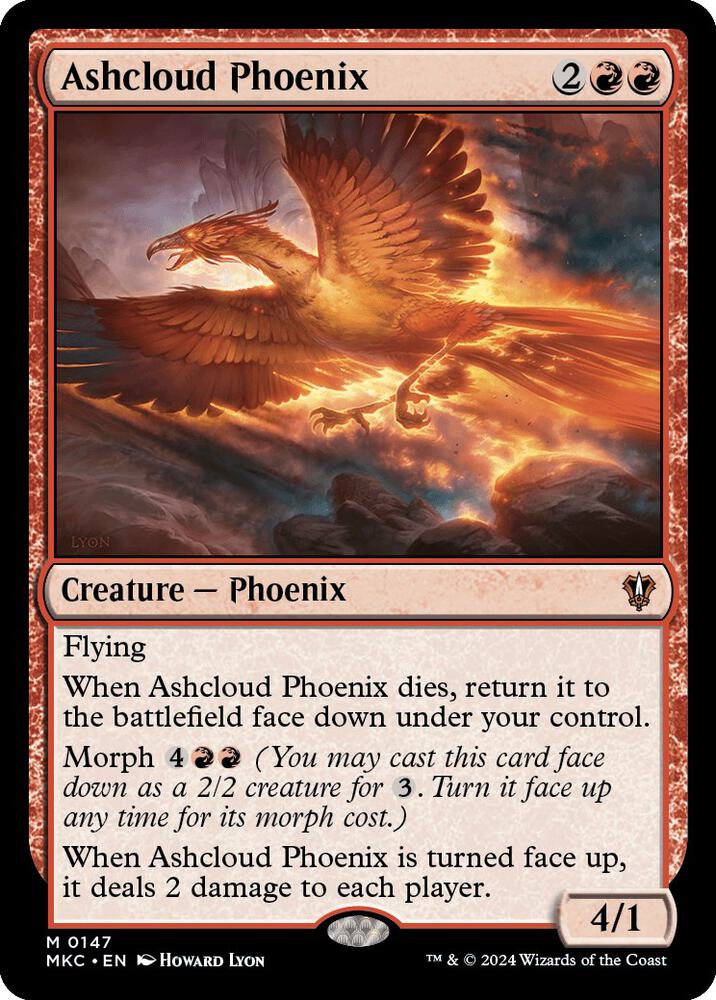 Ashcloud Phoenix 147 card from Commander: Murders at Karlov Manor