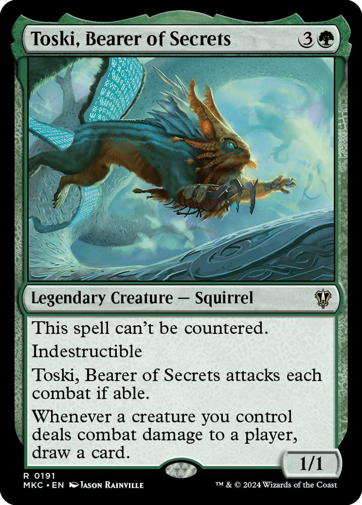 Toski, Bearer of Secrets 191 card from Commander: Murders at Karlov Manor