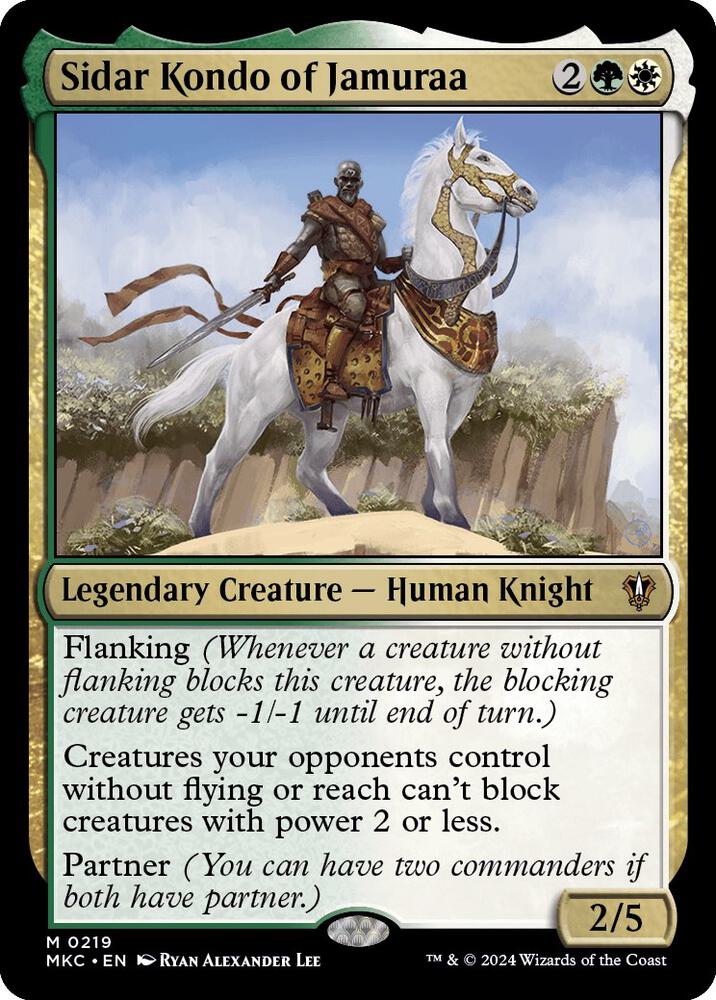 Sidar Kondo of Jamuraa 219 card from Commander: Murders at Karlov Manor