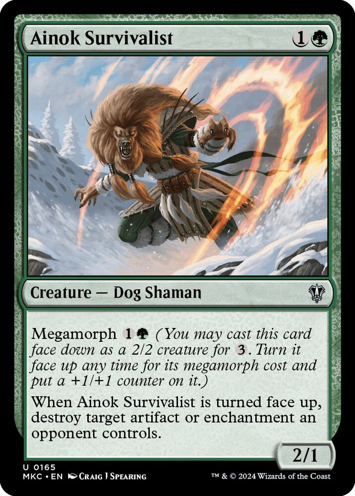 Ainok Survivalist 165 card from Commander: Murders at Karlov Manor