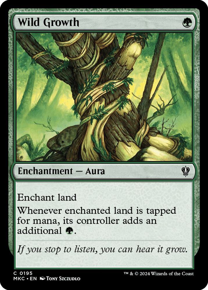 Wild Growth 195 card from Commander: Murders at Karlov Manor