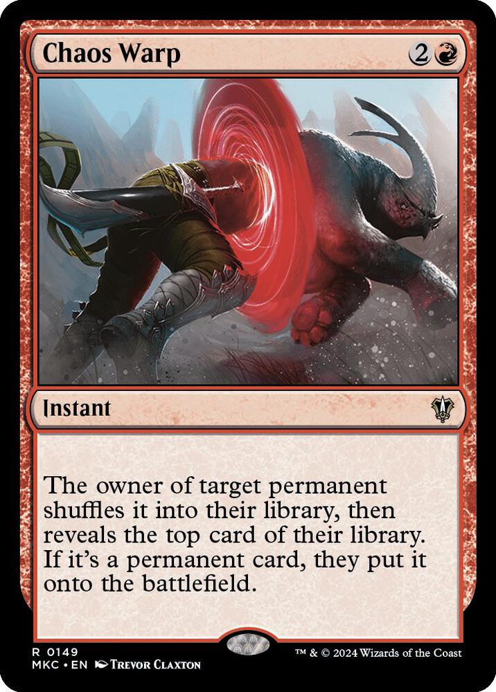 Chaos Warp 149 card from Commander: Murders at Karlov Manor