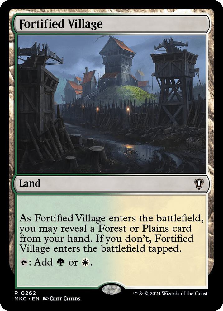Fortified Village 262 card from Commander: Murders at Karlov Manor