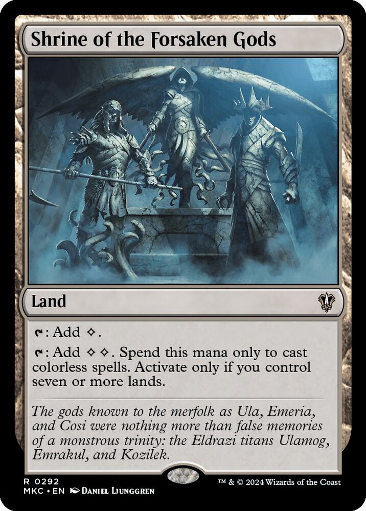 Shrine of the Forsaken Gods 292 card from Commander: Murders at Karlov Manor