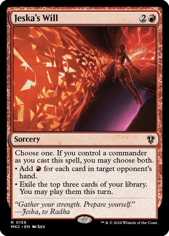 Jeska's Will 156 card from Commander: Murders at Karlov Manor