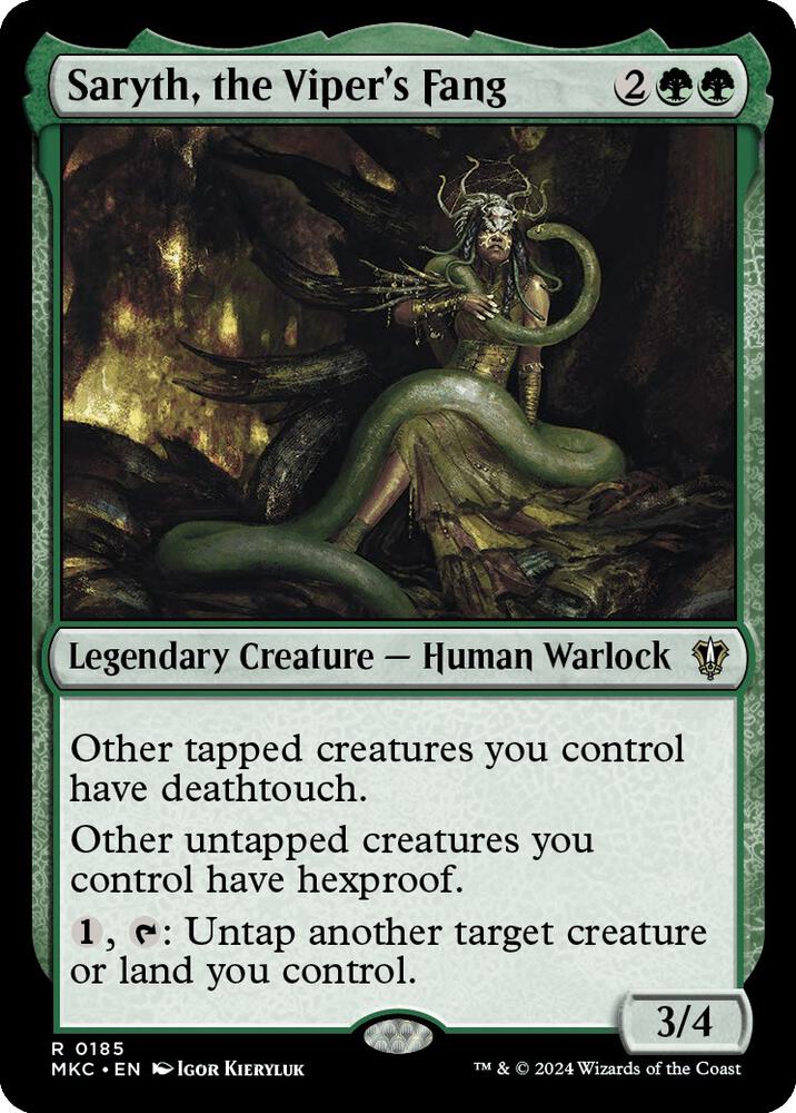 Saryth, the Viper's Fang 185 card from Commander: Murders at Karlov Manor