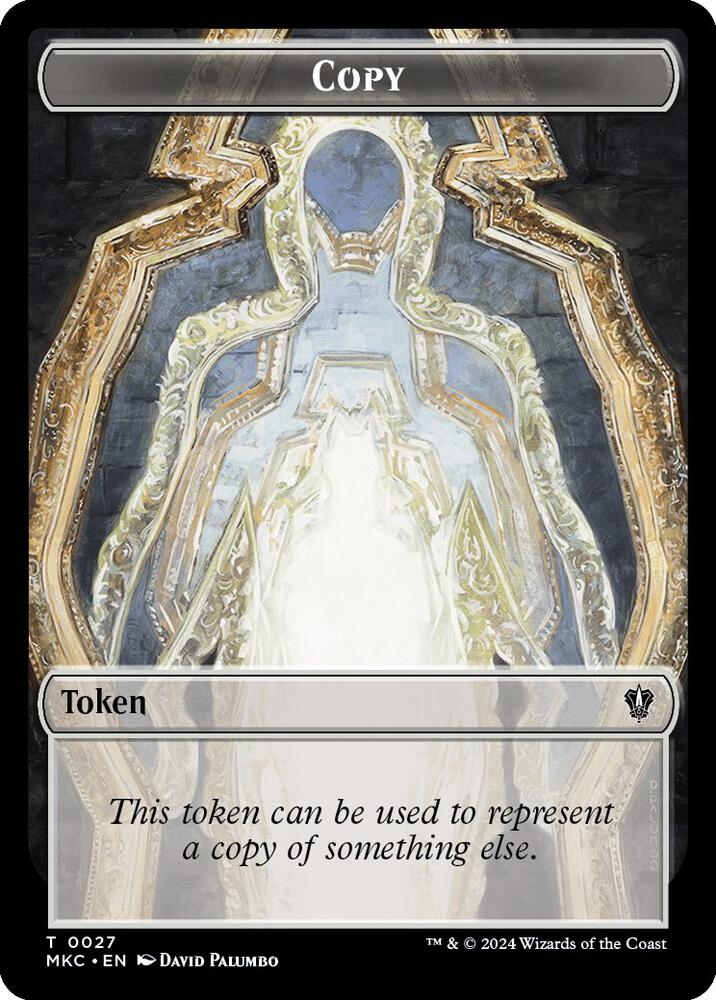 Copy // Zombie Double-Sided Token 27 // 11 card from Commander: Murders at Karlov Manor