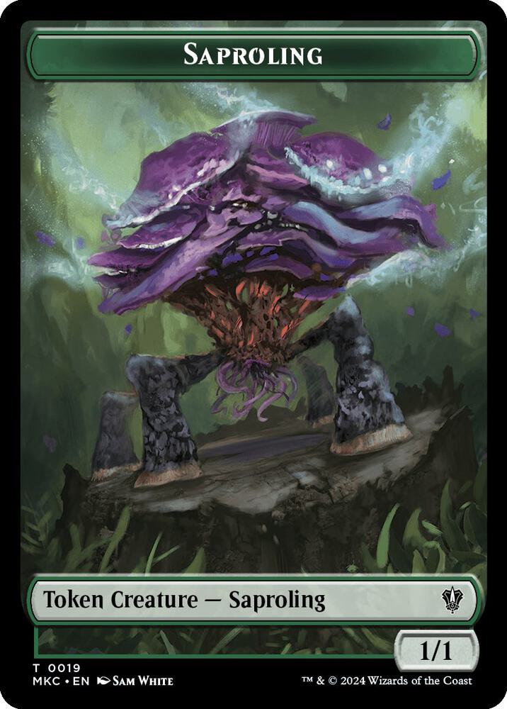 Saproling // Morph Double-Sided Token 19 // 30 card from Commander: Murders at Karlov Manor
