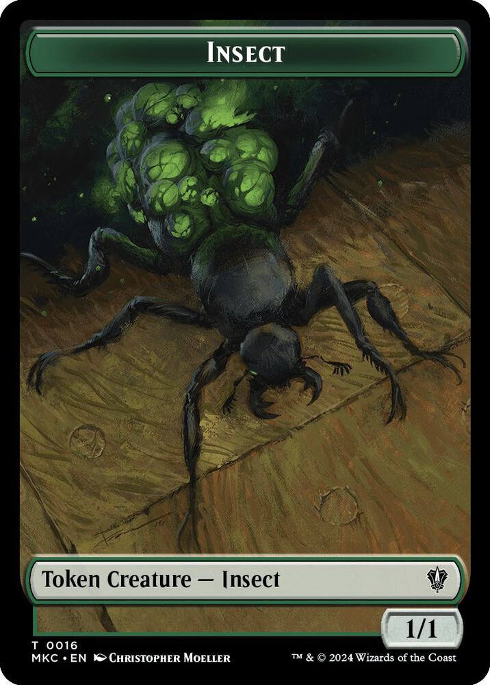 Insect (0016) // Manifest Double-Sided Token 16 // 29 card from Commander: Murders at Karlov Manor