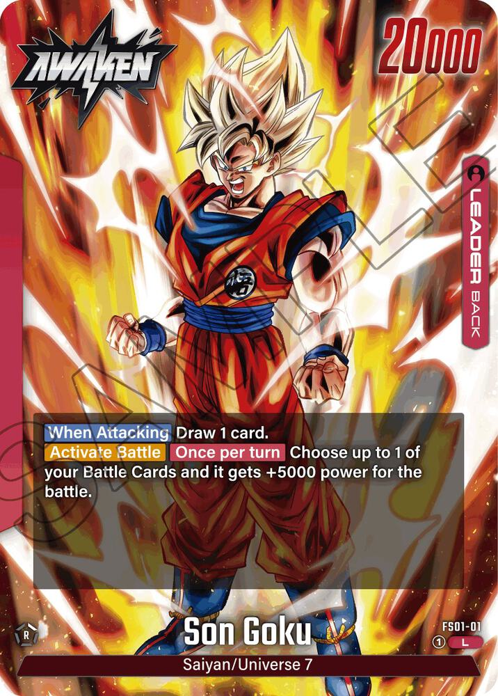 Son Goku FS01-01 card from Starter Deck 1: Son Goku