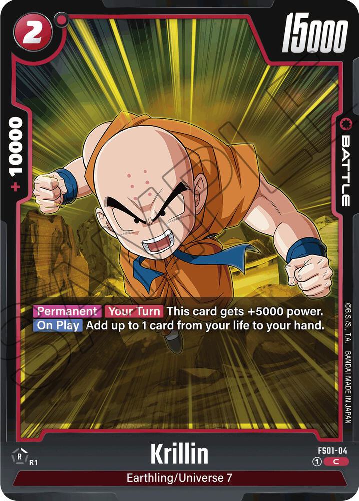 Krillin FS01-04 card from Starter Deck 1: Son Goku
