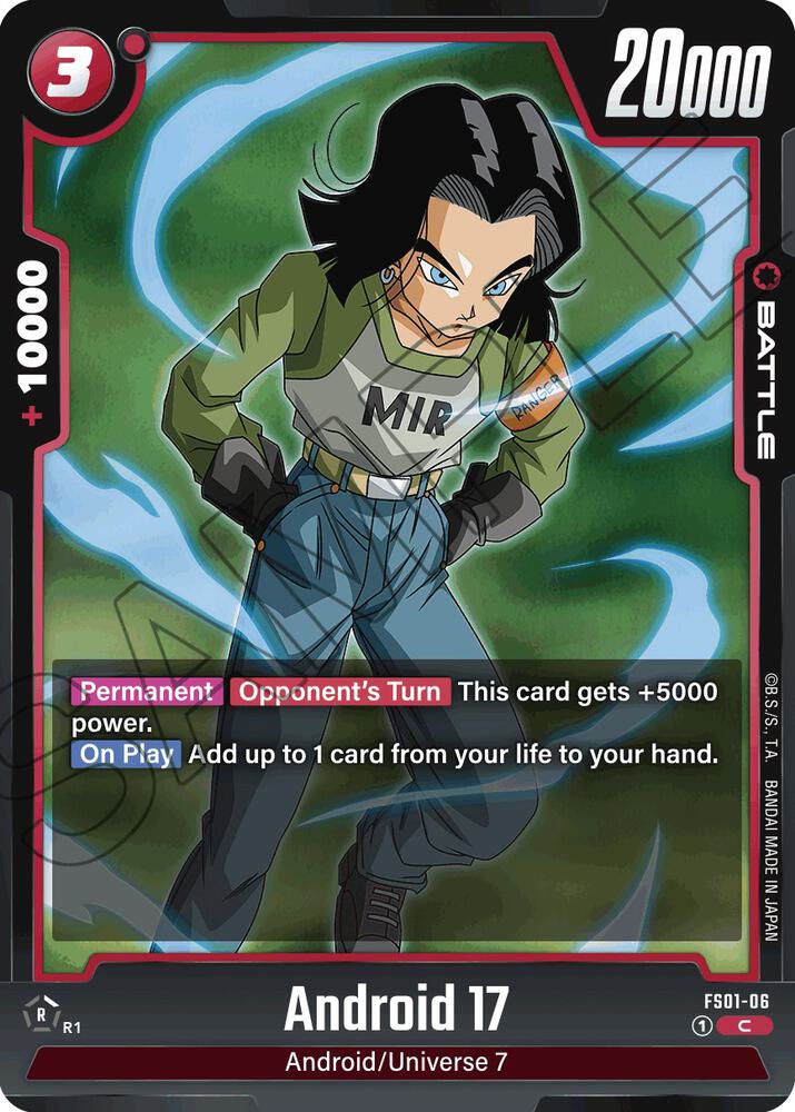 Android 17 FS01-06 card from Starter Deck 1: Son Goku