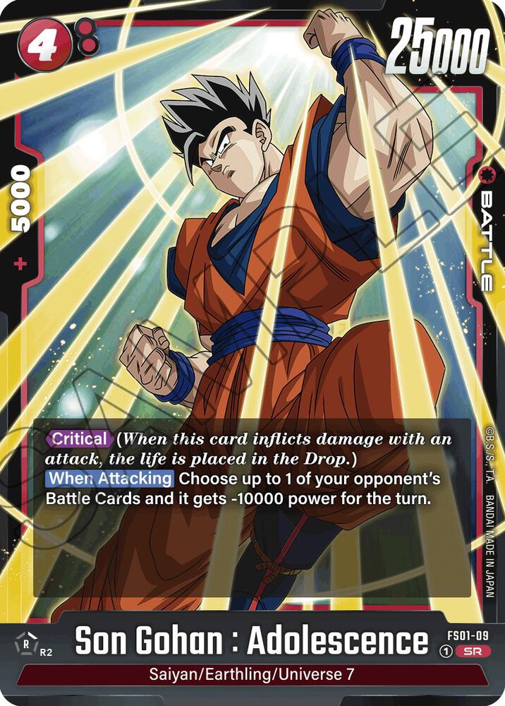 Son Gohan : Adolescence FS01-09 card from Starter Deck 1: Son Goku