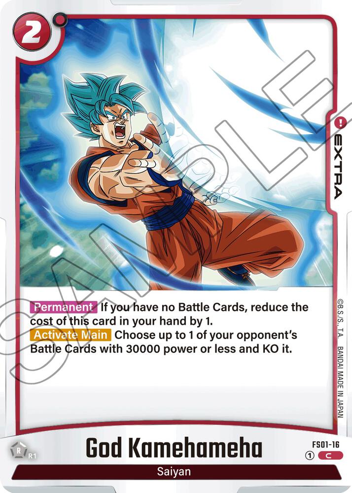 God Kamehameha FS01-16 card from Starter Deck 1: Son Goku