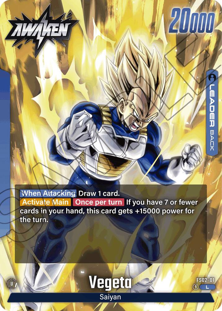 Vegeta FS02-01 card from Starter Deck 2: Vegeta