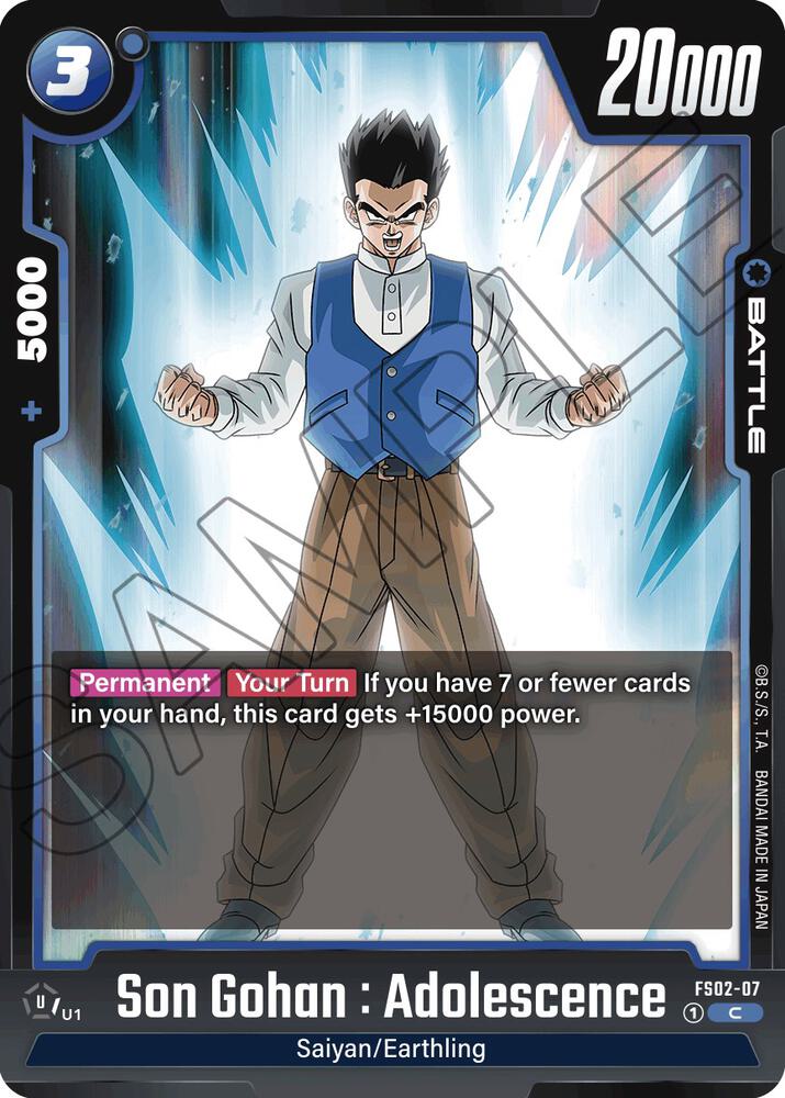 Son Gohan : Adolescence FS02-07 card from Starter Deck 2: Vegeta