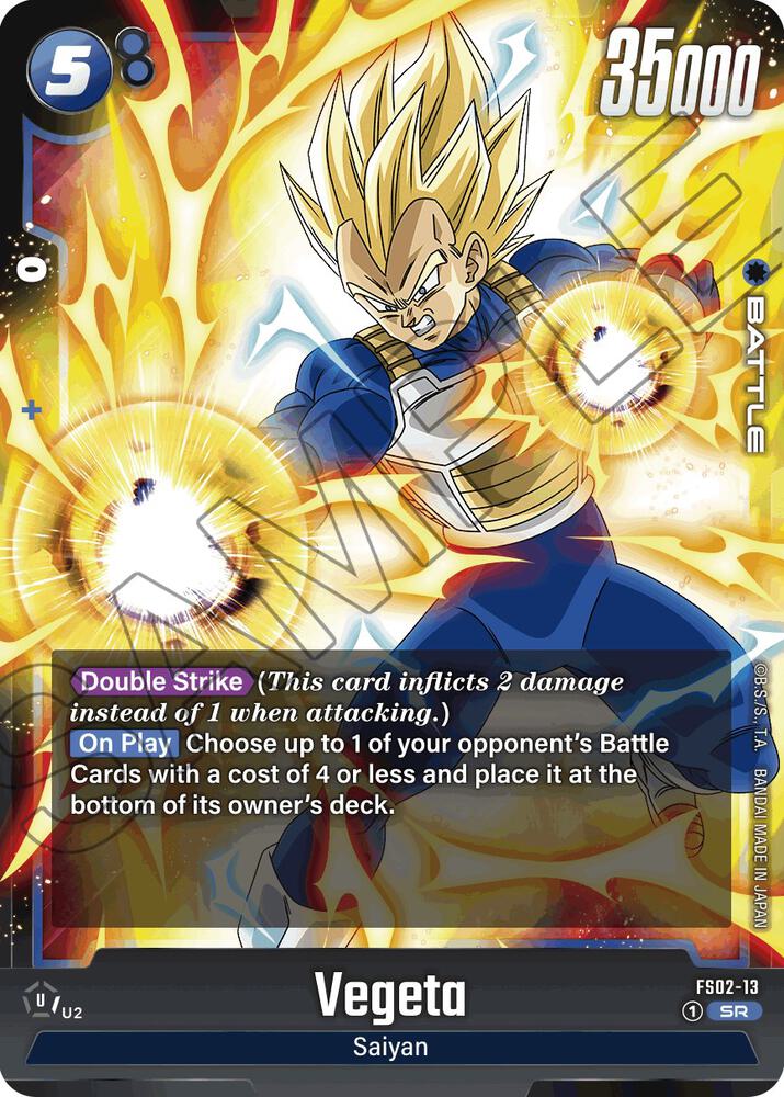 Vegeta FS02-13 card from Starter Deck 2: Vegeta