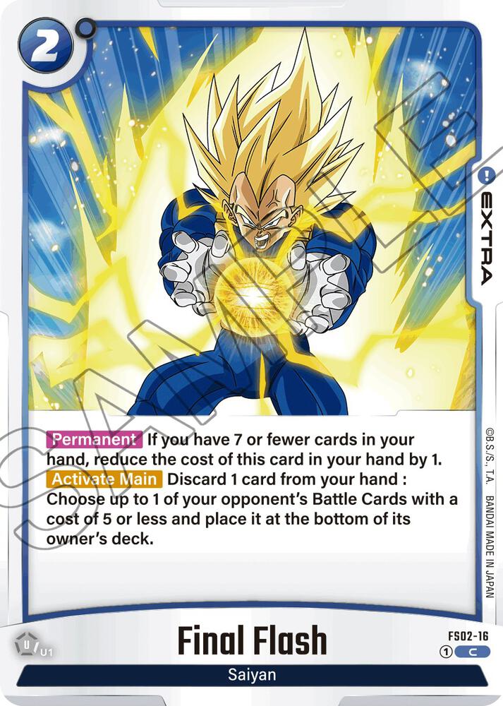 Final Flash FS02-16 card from Starter Deck 2: Vegeta