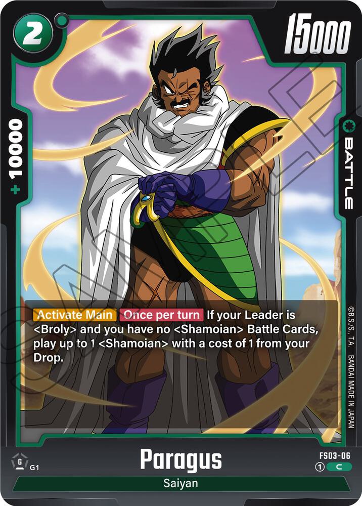 Paragus FS03-06 card from Starter Deck 3: Broly