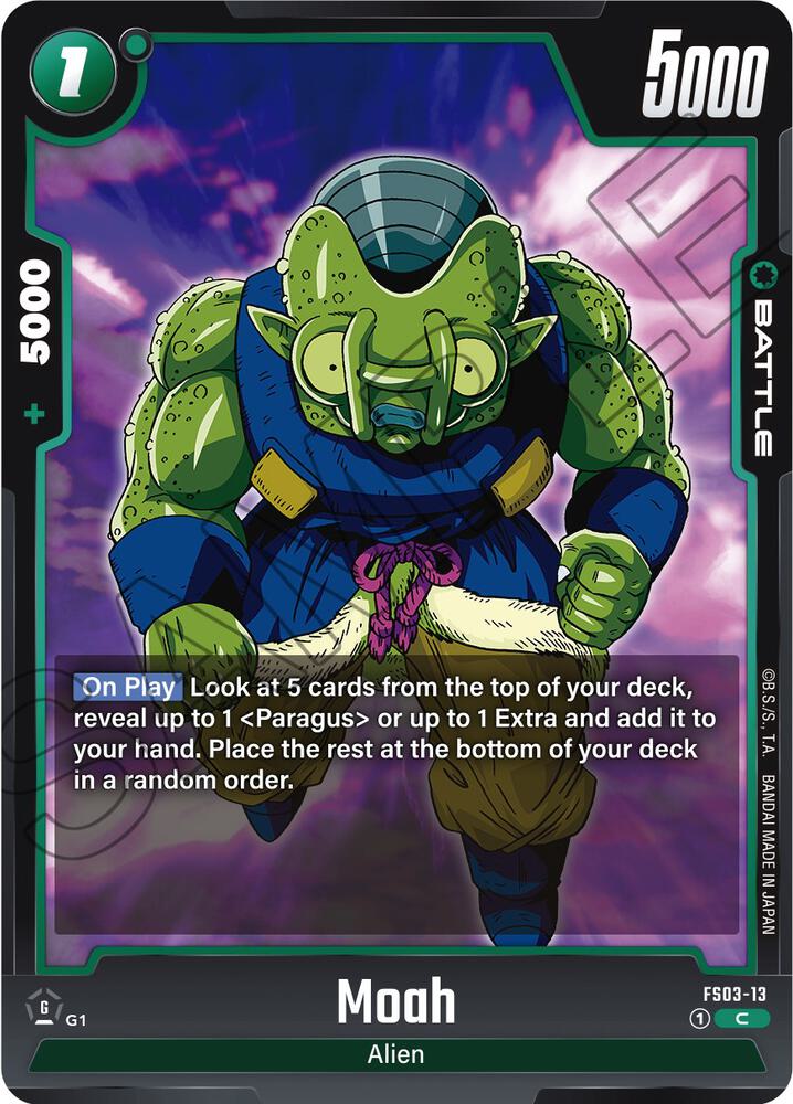 Moah FS03-13 card from Starter Deck 3: Broly