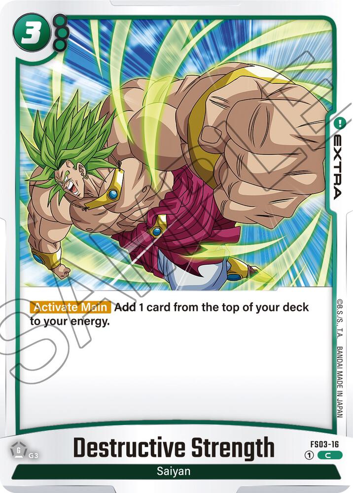 Destructive Strength FS03-16 card from Starter Deck 3: Broly